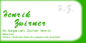 henrik zwirner business card